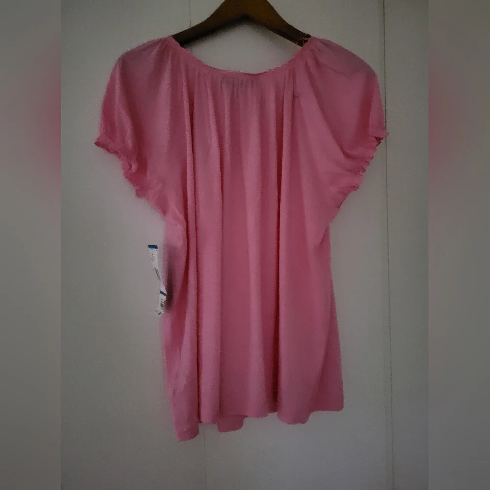 NWT Jones New York Signature Dusty Rose Pink Top Sz XL - Picture 2 of 4